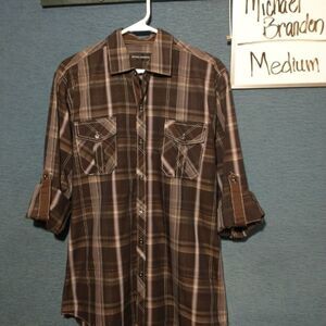 Michael Brandon designer button down top medium